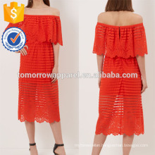 New Fashion Bright Red Off The Shoulder Daily Dress Manufacture Wholesale Fashion Women Apparel (TA5160D)